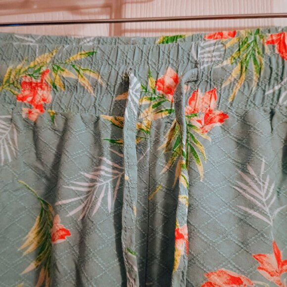 Tranquil And True Womens Lounge Pants, Sz S, Teal Floral, Hi Rise, NWOT - Picture 5 of 8